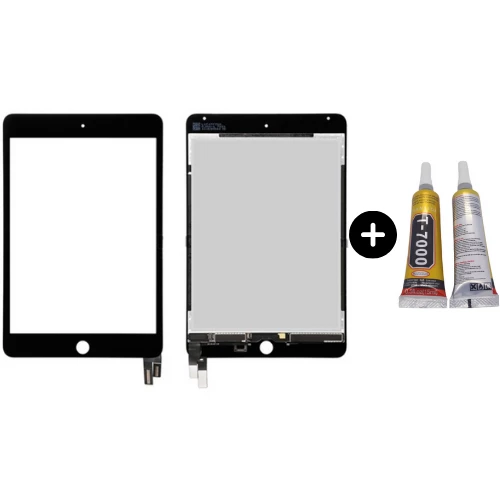 iPad Mini 5 A2124-A2125-A2126-A2133 Uyumlu A Kalite Lcd Dokunmatik Full Siyah + B7000 ürün görseli 1