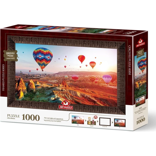 ART PUZZLE KAPADOKYA'NIN SON IŞIKLARI 1000 PARÇA ÇERÇEVELİ ürün görseli 1