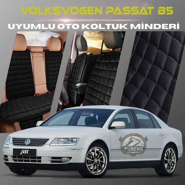 Volksvogen Passat B5 Siyah Renk Tay Tüyü Cepli & Terletmez Sırtlı Oto Koltuk Minder Seti - Koltuk Koruma Kılıfı (ÖN & ARKA TAM SET) ürün görseli 1