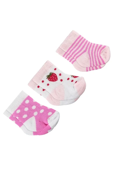 Kız Bebe Havlu Üçlü Set 1 Ay,6 Ay Çorap ürün görseli 1