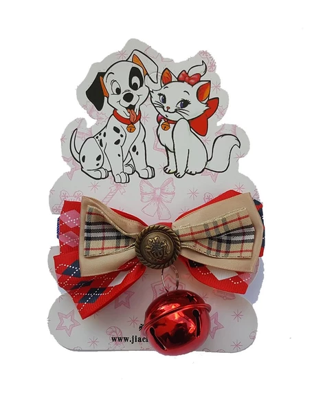 Kedi & Küçük Irk Köpek Çıngıraklı Papyon Boyun Tasması ürün görseli 1