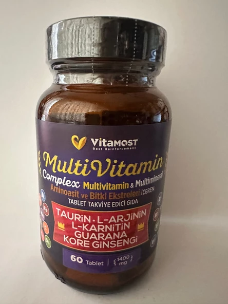 MULTİ VİTAMİN COMPLEX 60 TABLET 1400 MG ürün görseli 1