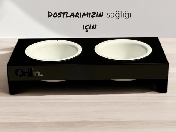 ED PET DİZAYN Mama ve Su Kabı Siyah. 1 mm Galvaniz Saç , Bulaşık Makinasında Yıkanabilir. ürün görseli 1