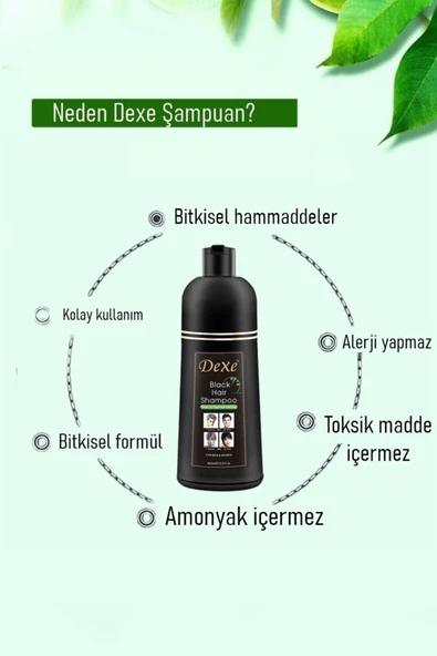 Black Hair Shampoo Beyaz Kapatıcı Şampuan Siyah Renk 400 Ml Büyük Boy ürün görseli 1