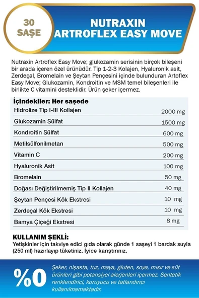 Nutraxin Artroflex Easy Move 30 Saşe - Resim 4