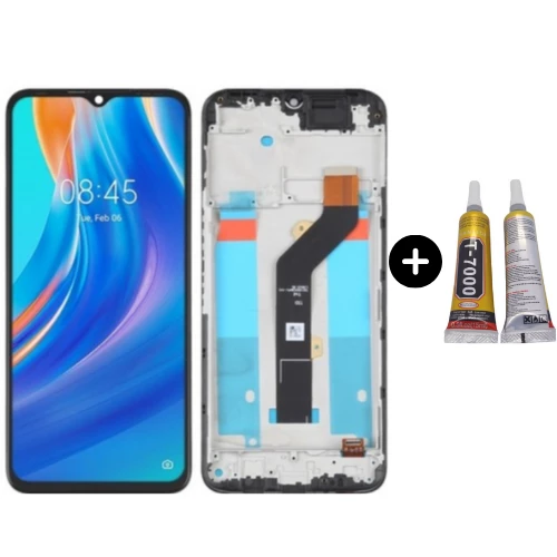 Tecno Spark 7 Uyumlu Çıtalı Servis Lcd Ekran Dokunmatik + B7000 ürün görseli 1