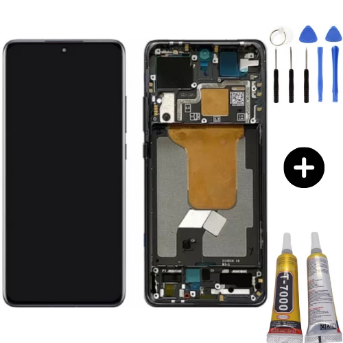 Xiaomi Mi 12 Uyumlu OLED Çıtalı Lcd Ekran Dokunmatik Siyah + Montaj Seti ürün görseli 1
