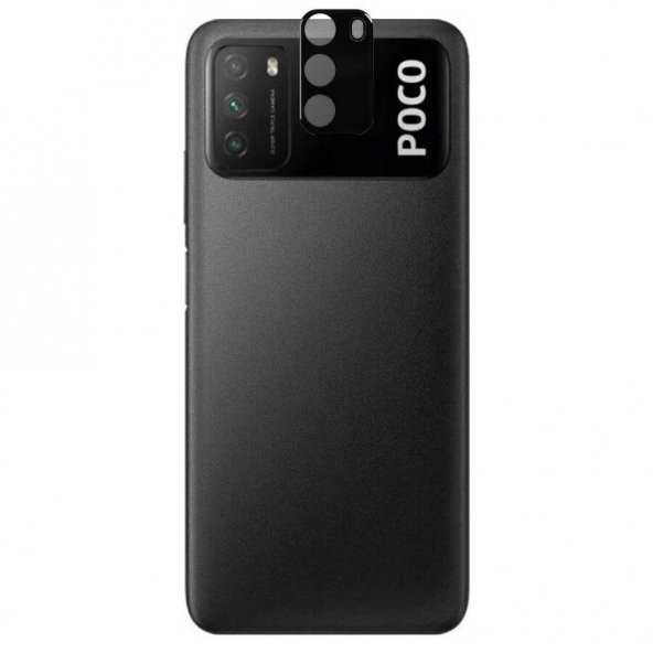 Ceponya Xiaomi Poco M3 3D Kamera Lens Koruyucu Temperli Cam ürün görseli 1