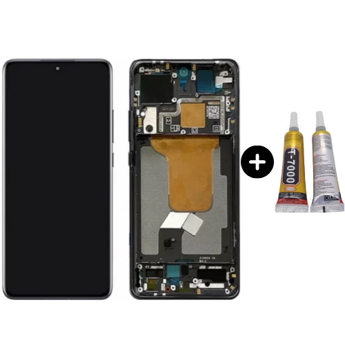 Xiaomi Mi 12 Uyumlu OLED Çıtalı Lcd Ekran Dokunmatik Siyah + B7000 ürün görseli 1