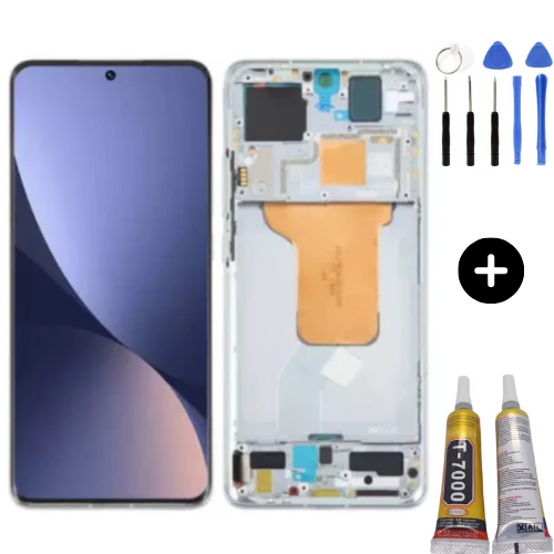 Xiaomi Mi 12 Uyumlu Çıtalı Lcd Ekran Dokunmatik Beyaz + Montaj Seti ürün görseli 1