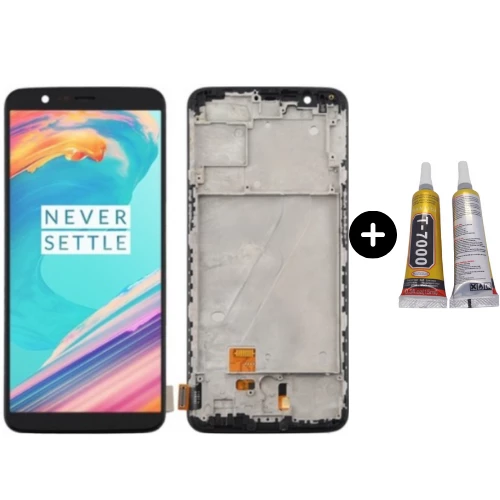 Oneplus 5T Uyumlu Çıtalı OLED Lcd Ekran Dokunmatik + B7000 ürün görseli 1