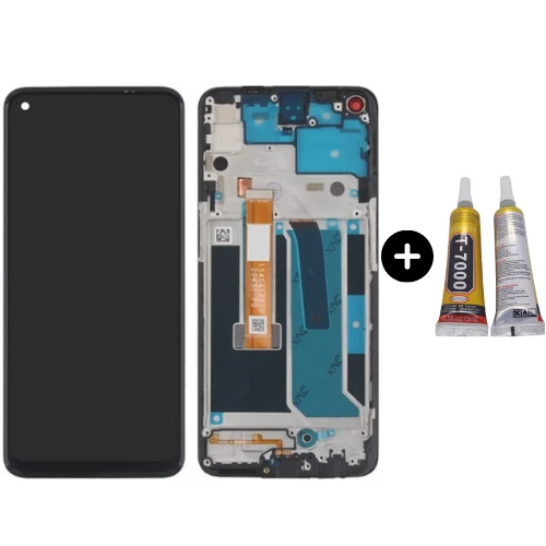 Oneplus Nord 10 5G Uyumlu Çıtalı OLED Lcd Ekran Dokunmatik + B7000 ürün görseli 1