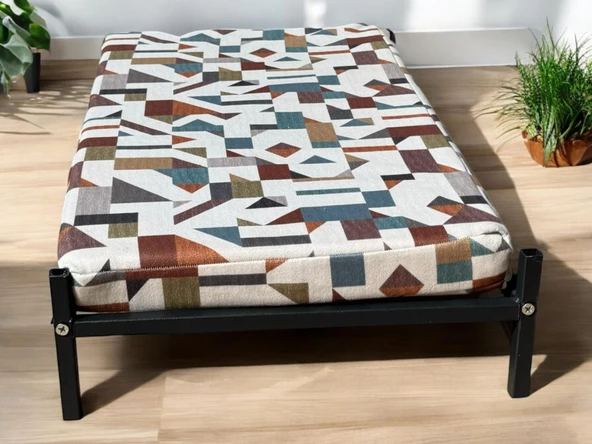ED PET DİZAYN İronbed 30x50 cm Kedi Köpek Yatağı Siyah. Ergonomik Tasarım Minderi Ile Beraber ürün görseli 1