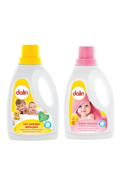 DALİN SIVI ÇAMAŞIR DETERJANI 1500 ML 1 ADET BAHAR NİNNİ YUMUŞATICI 1500 ML 1 ADET TOPLAM 2 ADET ürün görseli 1