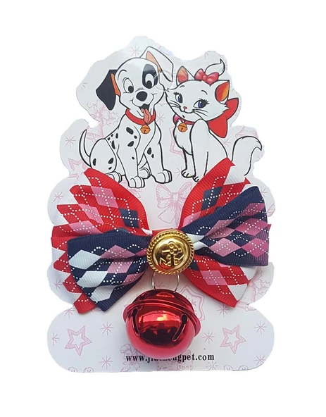 Kedi & Küçük Irk Köpek Çıngıraklı Papyon Boyun Tasması ürün görseli 1
