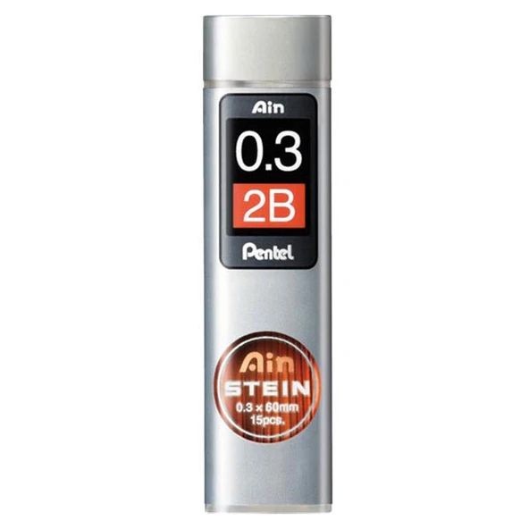 Pentel Ain Stein 0.3 mm 2B 15'li Min (Uç) ürün görseli 1