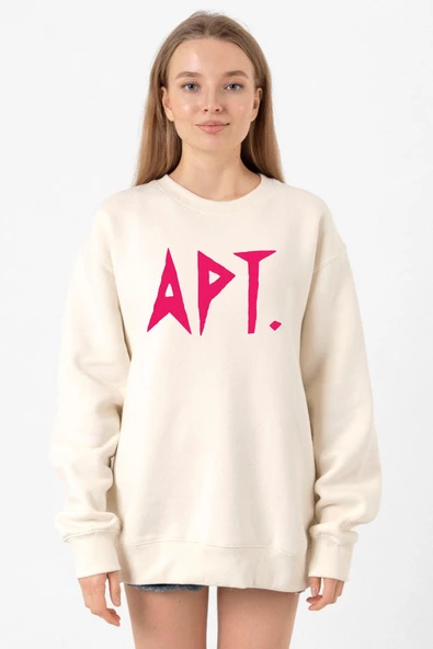 Blackpink Apt Ekru Kadın 2ip Sweatshirt ürün görseli 1