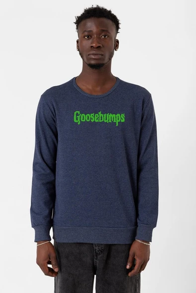 Goosebumps Lettern indigo Erkek 2ip Sweatshirt ürün görseli 1