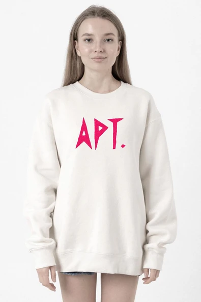 Blackpink Apt Beyaz Kadın 2ip Sweatshirt ürün görseli 1
