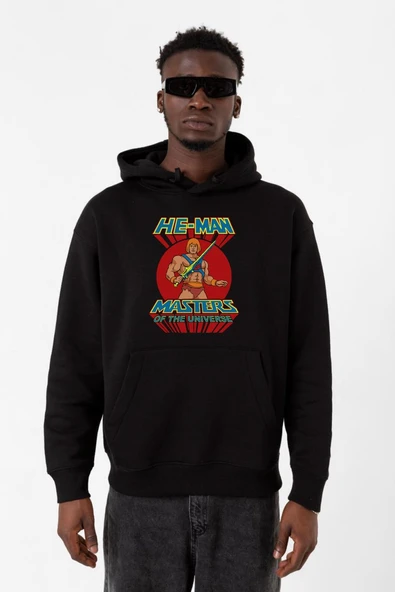 He Man Masters Of The Universe Siyah Erkek 3ip Kapşonlu Sweatshirt ürün görseli 1