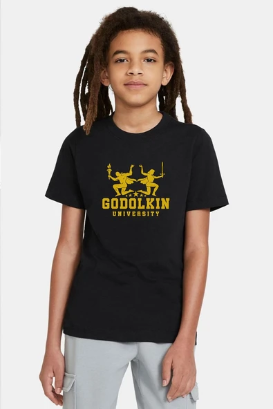 Gen V Godolkin University Logo Siyah Çocuk Tshirt ürün görseli 1