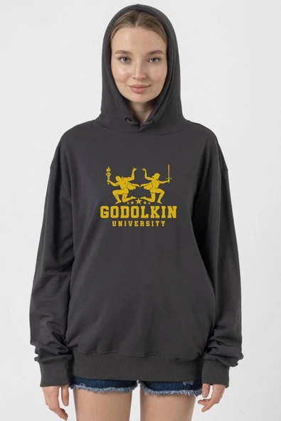 Gen V Godolkin University Logo Füme Kadın 2ip Kapşonlu ürün görseli 1