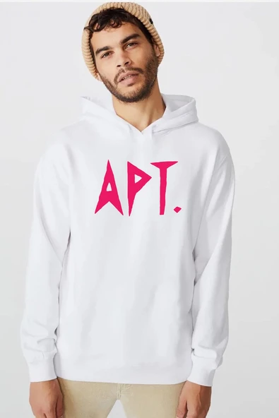 Blackpink Apt Beyaz Erkek 3ip Kapşonlu  Sweatshirt ürün görseli 1