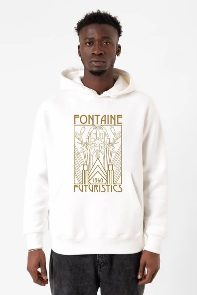 Bioshock Fontaine Futuristics Beyaz Erkek 3ip Kapşonlu Sweatshirt ürün görseli 1