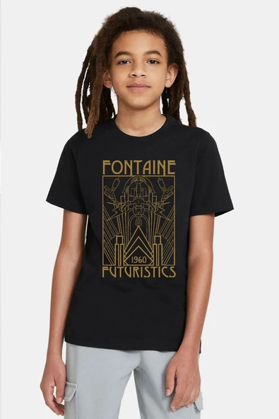 Bioshock Fontaine Futuristics Siyah Çocuk Tshirt ürün görseli 1