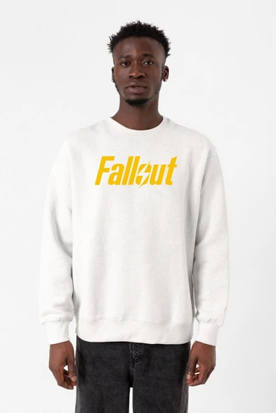 Fallout Lettern Beyaz Erkek 2ip Sweatshirt ürün görseli 1