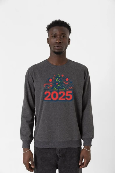 Happy New Year 2025 Essential Füme Erkek 2ip Sweatshirt ürün görseli 1