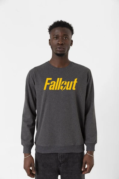 Fallout Lettern Füme Erkek 2ip Sweatshirt ürün görseli 1