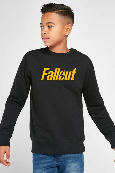 Fallout Lettern Siyah Çocuk 2ip Sweatshirt ürün görseli 1