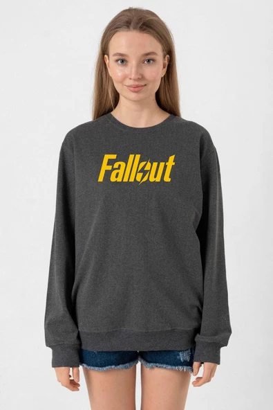 Fallout Lettern Füme Kadın 2ip Sweatshirt ürün görseli 1