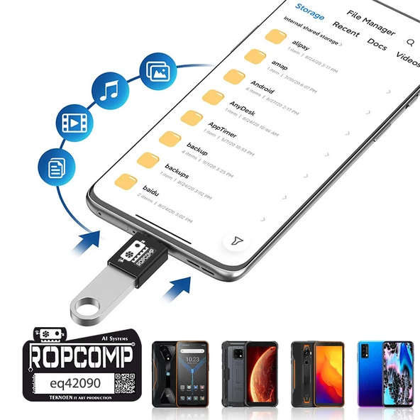 Ropcomp Type C OTG USB 3.0 Adaptör - Resim 4