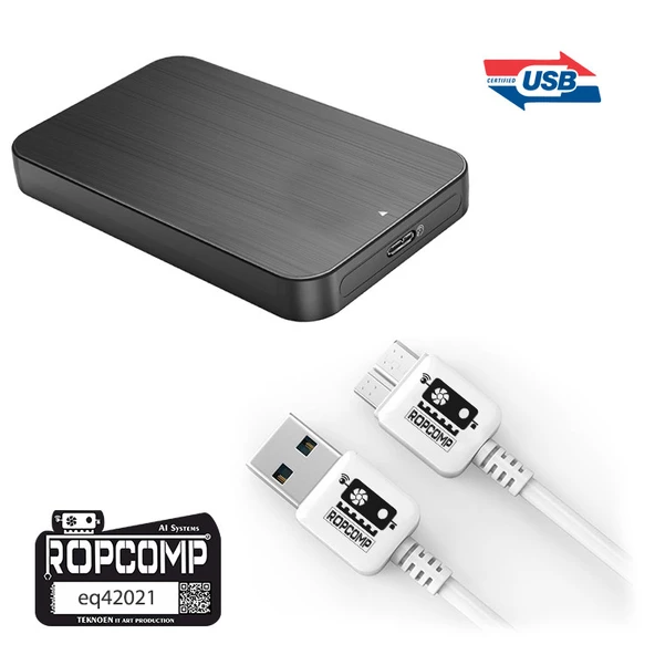 Ropcomp USB Micro-B Data Kablosu USB 2.0 - Resim 3