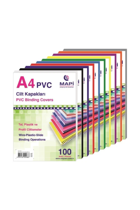 Mapi Cilt Kapağı Plastik Opak A3 160 Micron Mavi (100 Lü Paket) ürün görseli 1