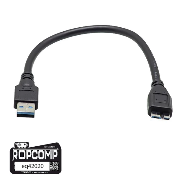 Ropcomp USB Micro-B Superspeed Data Kablosu USB 3.0 ürün görseli 1