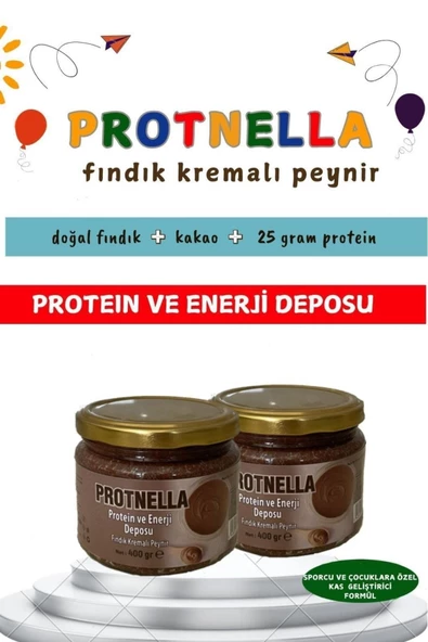 Yüksek Proteinli Besleyici Fındık Kremalı Peynir, 400 gr Sağlıklı Enerji Dolu Fındık Ve Süt Lezzeti. ürün görseli 1
