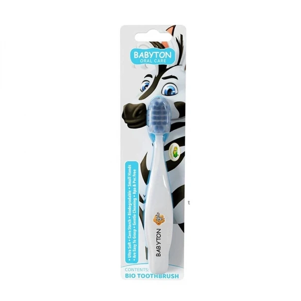 Babyton Bio Ultra Yumuşak Çocuk Diş Fırçası Zebra ürün görseli 1