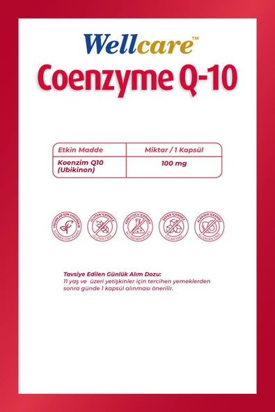 Wellcare Coenzyme Q10 100 Mg 30 Kapsül - Resim 2
