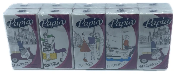PAPİA CEP MENDİL 10LU PAKET ürün görseli 1