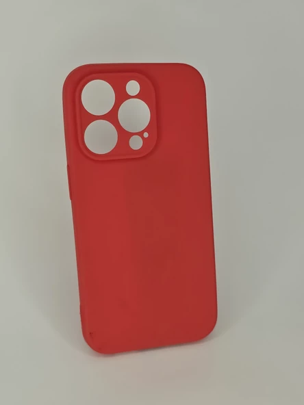 İPHONE 14 PRO CAPPY SİLİKON KIRMIZI KILIF - Resim 2