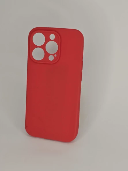 İPHONE 14 PRO CAPPY SİLİKON KIRMIZI KILIF - Resim 3