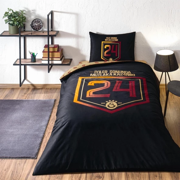 TAÇ GALATASARAY 24. ŞAMPİYONLUK TEK KİŞİLİK LİSANSLI NEVRESİM TAKIMI ürün görseli 1