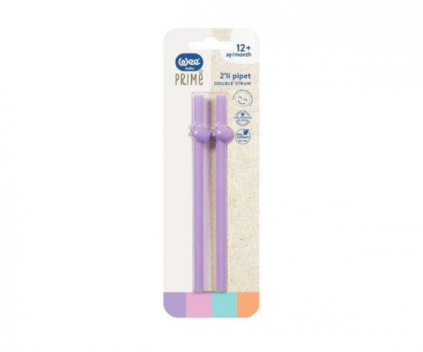 Wee Baby Silikon 2li Pipet 12+ Ay 929 Mor ürün görseli 1