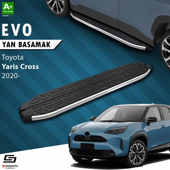 S-Dizayn Toyota Yaris Cross Evo Krom Yan Basamak 173 Cm 2020 Üzeri A+ Kalite ürün görseli 1