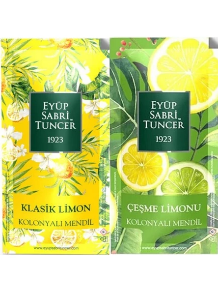 Eyup Sabri Tuncer Klasik Limon ve Cesme Limonu Kolonyalı Mendil 300'lü ürün görseli 1