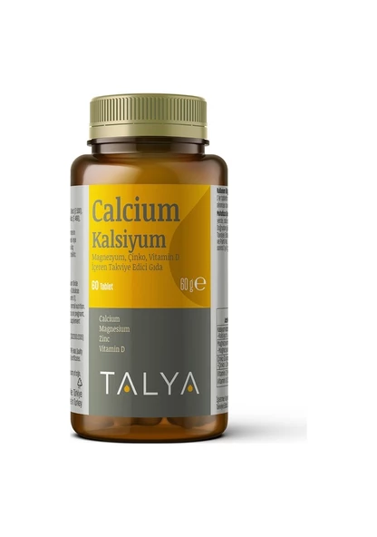 Talya Kalsiyum Magnezyum Çinko Vitamin D İçeren Takviye Edici Gıda 60 Tablet ürün görseli 1