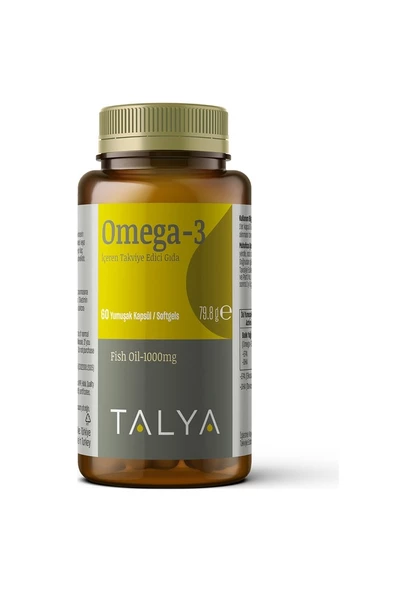 Talya Omega-3 İçeren Balık Yağı Takviye Edici Gıda 60 Yumuşak Kapsül ürün görseli 1